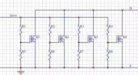 多個(gè)mos管并聯(lián)驅(qū)動(dòng)