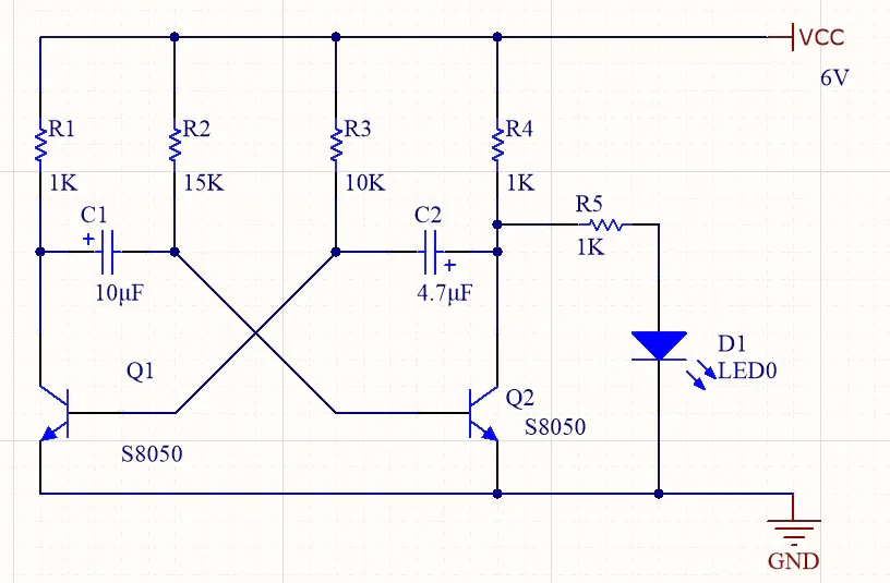 無(wú)穩(wěn)態(tài)多諧震蕩電路