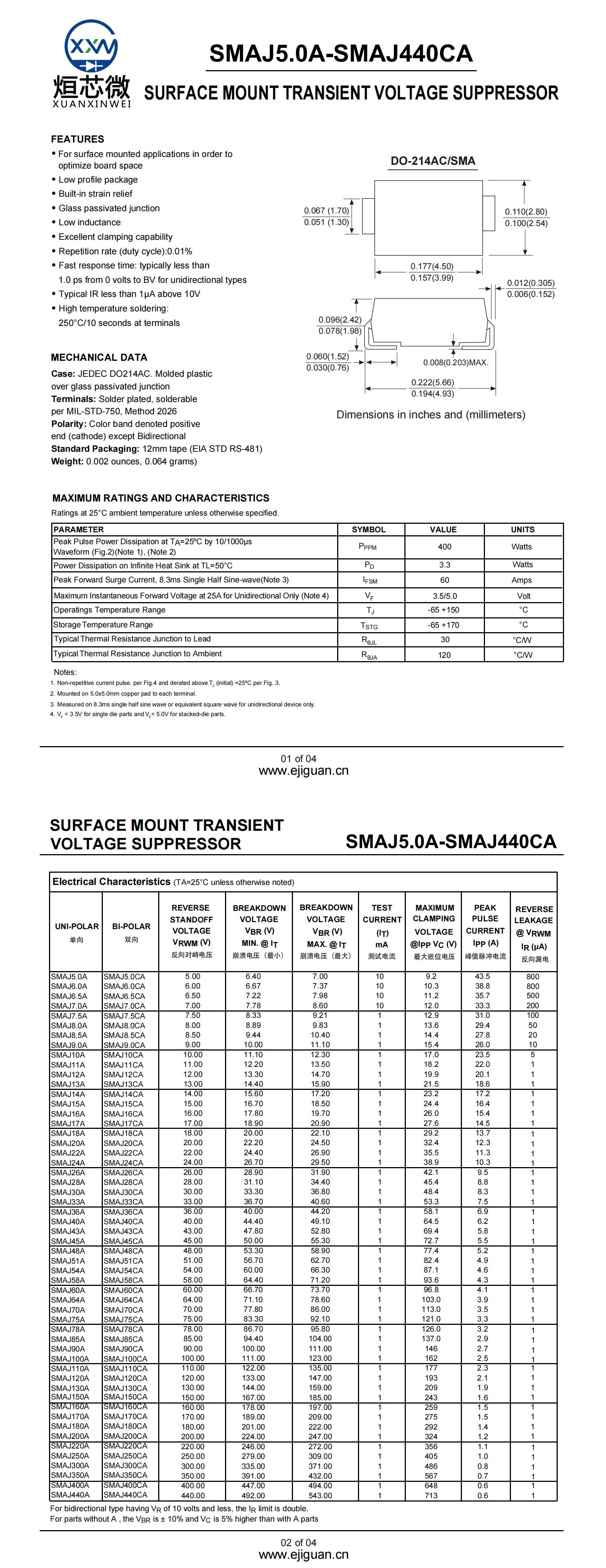 SMAJ6.0A