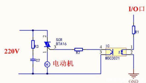 單片機(jī)控制220V交流電通斷電路