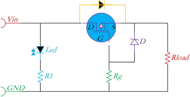 PMOS防反接保護(hù)電路